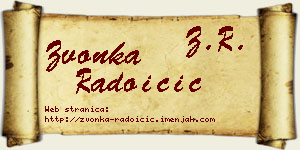 Zvonka Radoičić vizit kartica